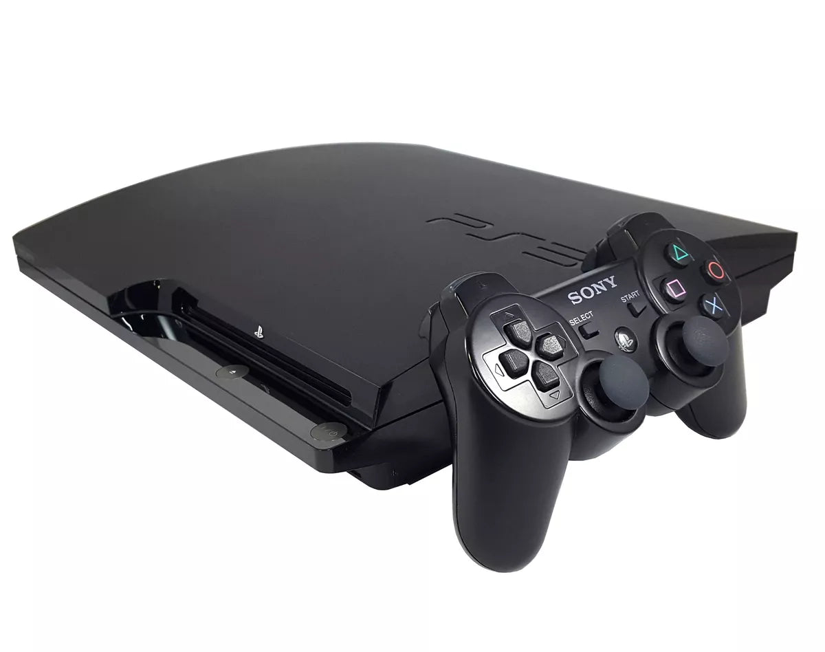 320GB PS3 Playstation 3 SLIM PACKAGE + 1 Controller & Hook Up Cords MINT
