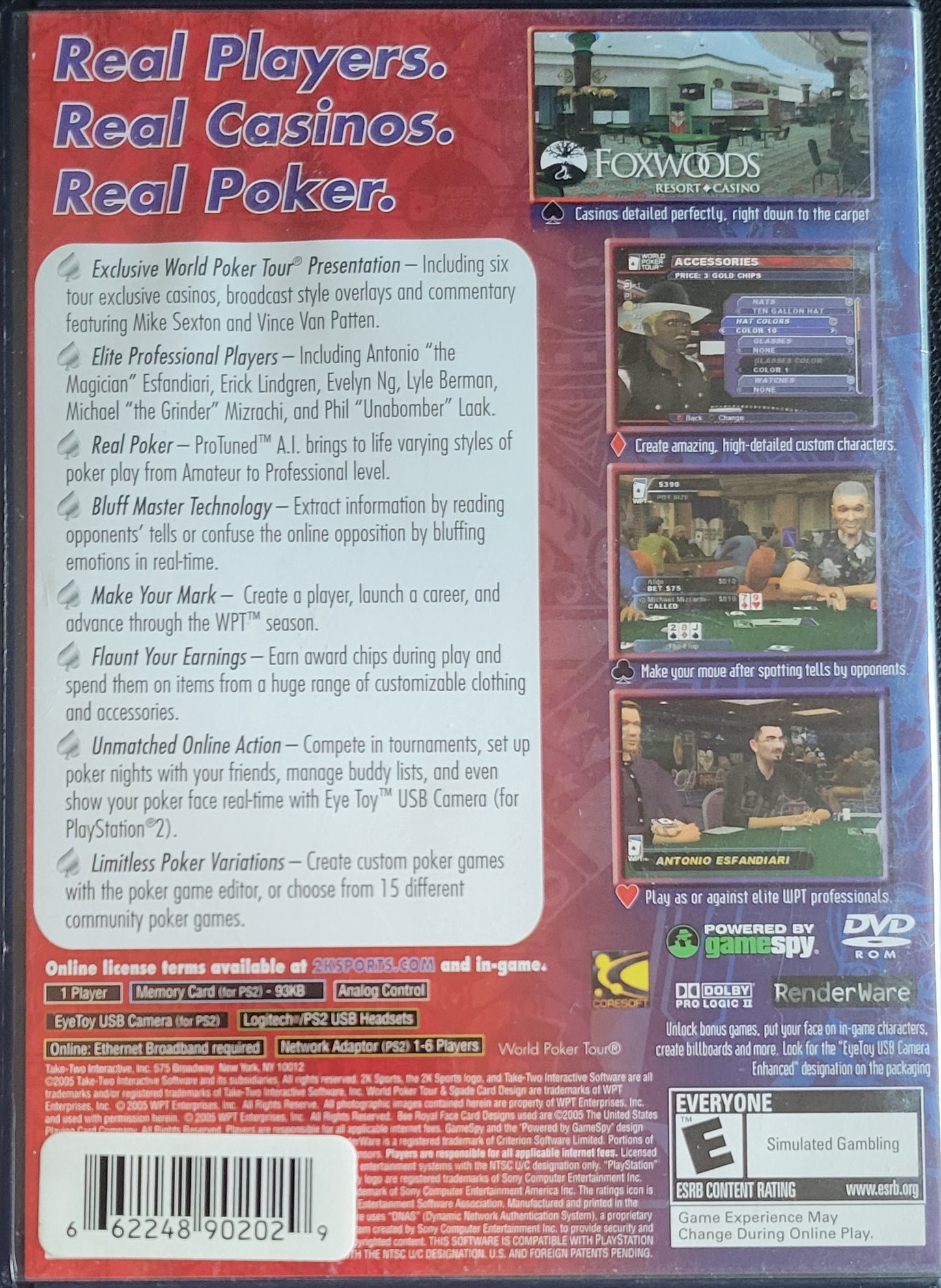 World Poker Tour – Sony PlayStation 2 PS2 (CIB) – Tested – Re-Sealed (2005)