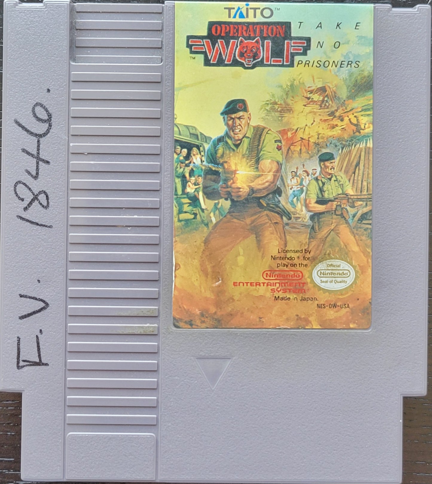 OPERATION WOLF: Take No Prisoners - Authentic NES (Nintendo Entertainment System 1983) 72 Pin 8 Bit Video Game Cartridge