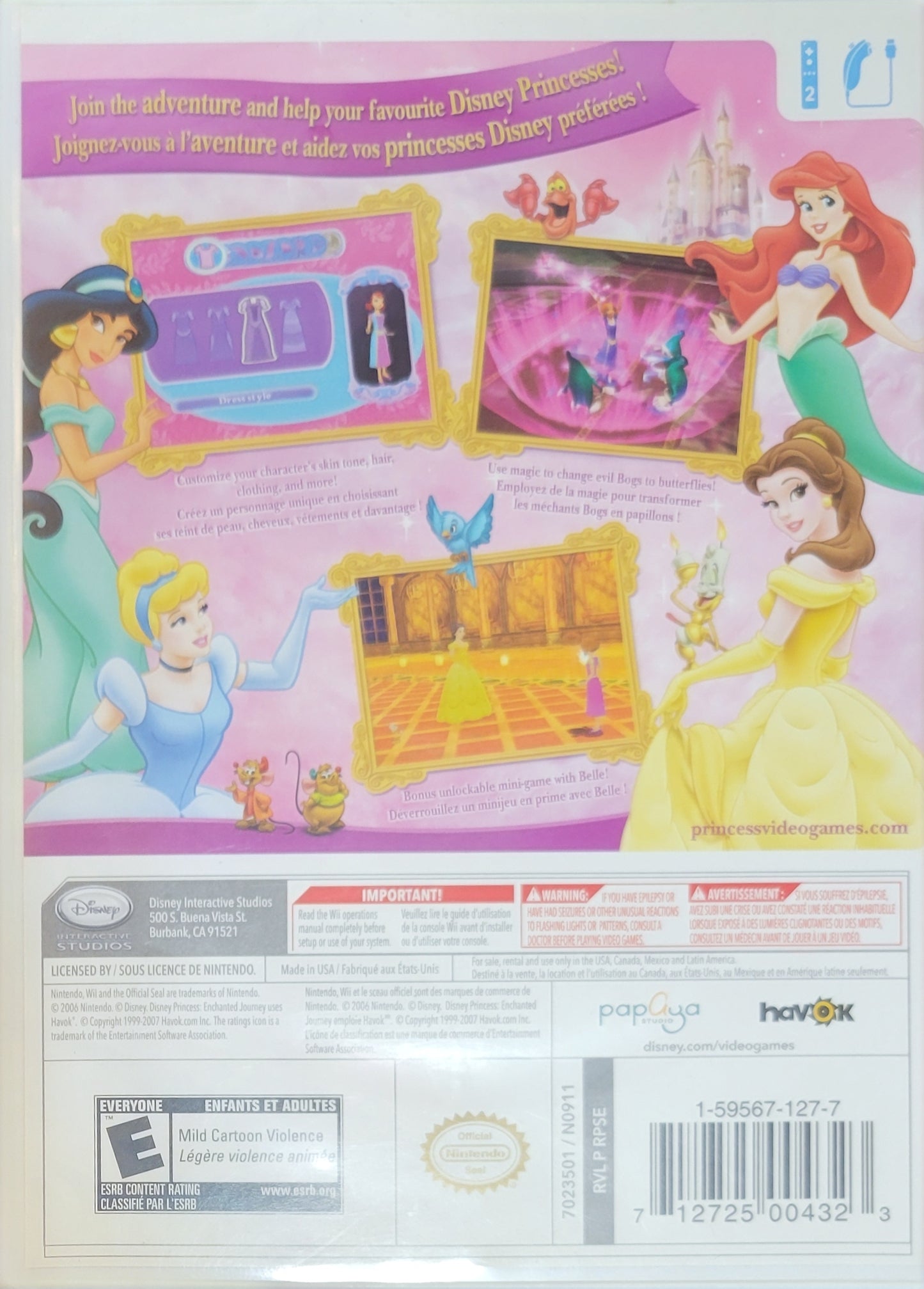 Disney Princess Enchanted Journey – 2007 Nintendo Wii CIB Re-Sealed Like New