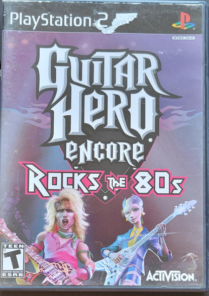 Guitar Hero Encore: Rocks The 80's - Sony PlayStation 2 PS2 CIB Pre-Owned Great Shape! Tested & Working