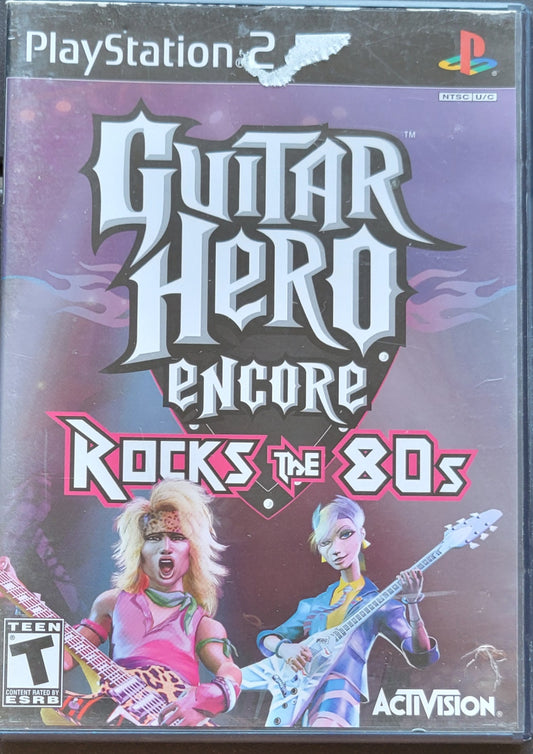 Guitar Hero Encore: Rocks The 80's - Sony PlayStation 2 PS2 CIB Pre-Owned Great Shape! Tested & Working