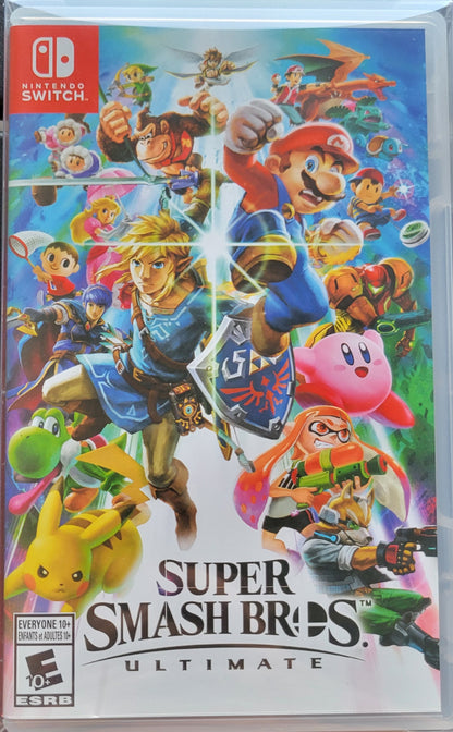 Super Smash Bros Ultimate - Nintendo Switch 2018 Like New + Protector