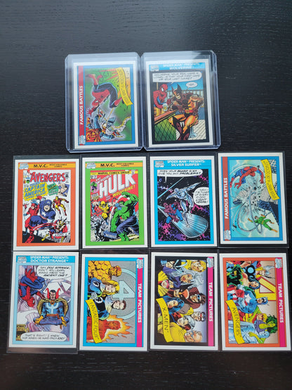 1st EDITION Marvel Cards By Stan Lee 1990 Extremely Rare Base Set Unique Titles! Absolutely Mint Condition Worth Grading AUTHENTIC 10 Sets