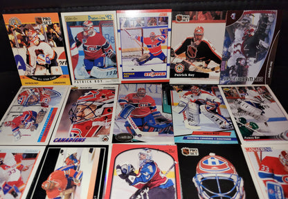 PATRICK ROY Amazing Lot 25 Vintage Hockey Cards Of The GOAT Best Goalie Of All Time POSSIBLE ROOKIES