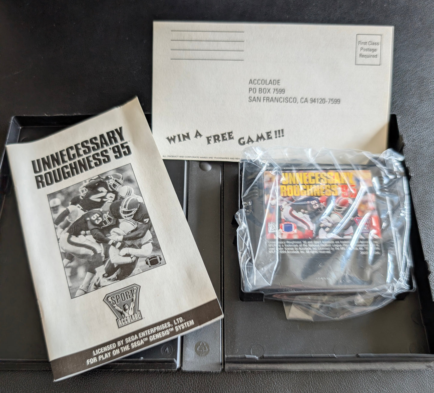 Unnecessary Roughness ’95 - Boxed CIB Factory Plastic (Sega Genesis) | 1995 | Sports / Football