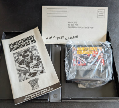 Unnecessary Roughness ’95 - Boxed CIB Factory Plastic (Sega Genesis) | 1995 | Sports / Football