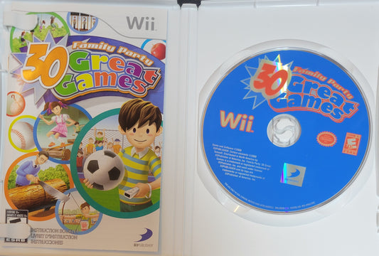Family Party 30 Games In 1 – Nintendo Wii CIB Re-Sealed Clean Disc