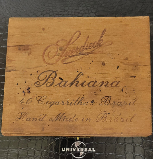 Early 1900 Brazilian SUERDIECK CIGARILLOS Box HAND MADE WOOD Cigar Case *Rare*