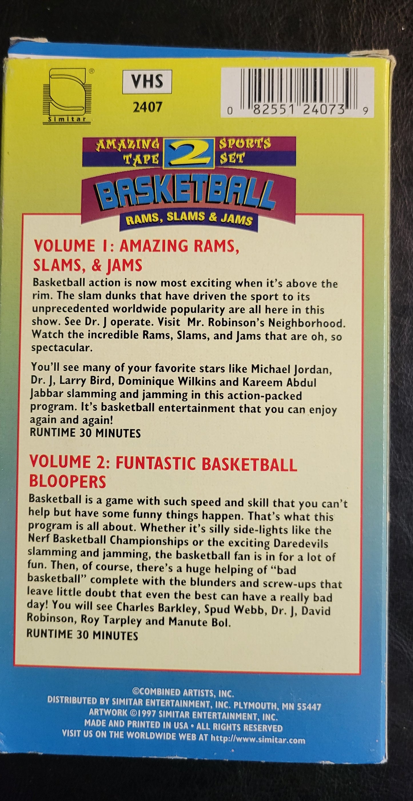 BASKETBALL: Rams, Slams & Jams 1990's Lot Of 2 VHS Tape + Box