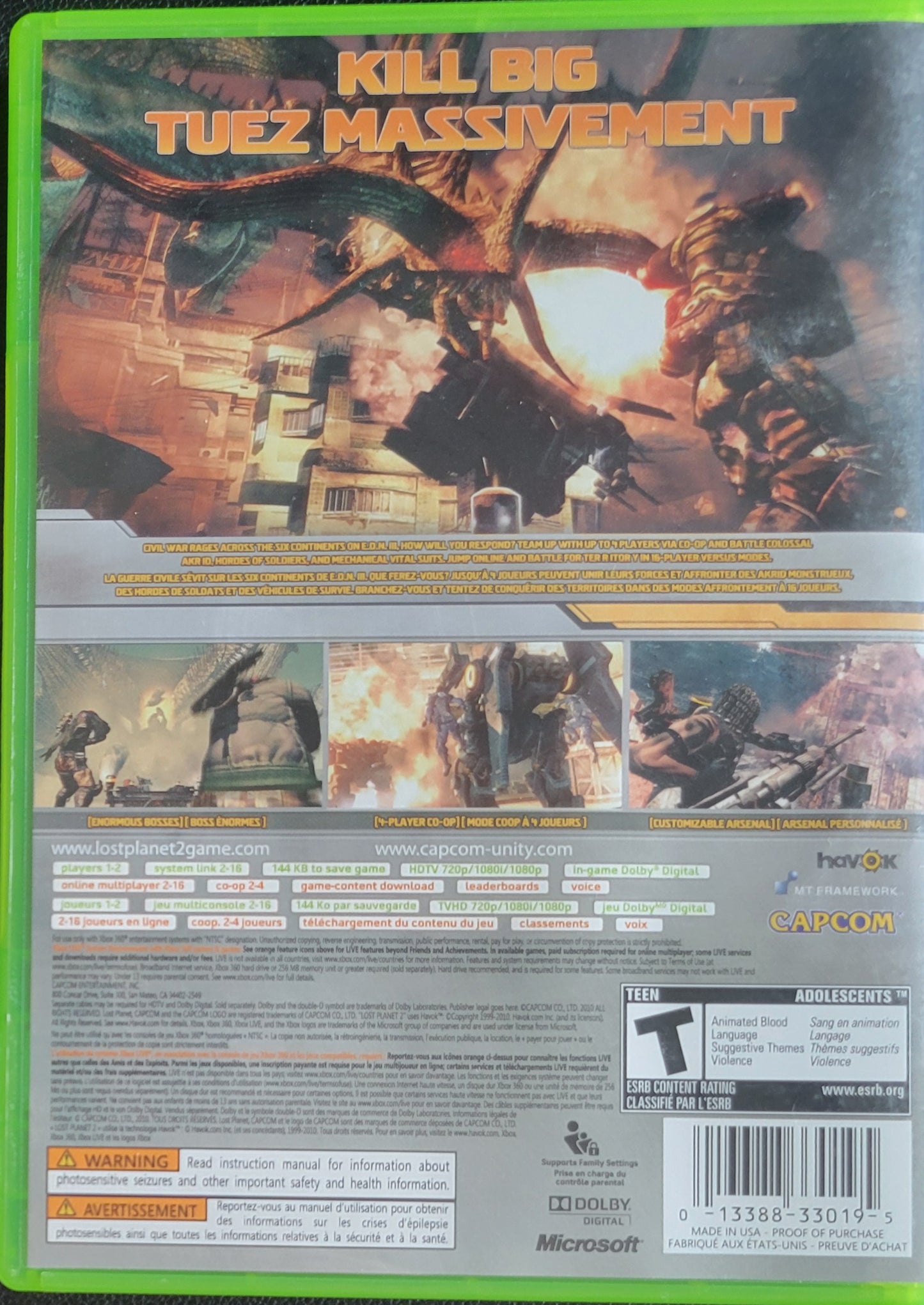 Lost Planet 2 - (CIB) - Microsoft XBOX 360 - Pre-Owned Like New CLEAN DISC