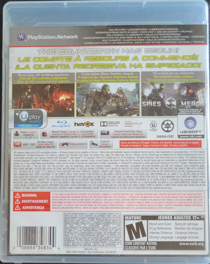 Splinter Cell: Blacklist Signature Edition – Sony PlayStation 3 (PS3) | Pre-Owned, Tested & in Great Condition