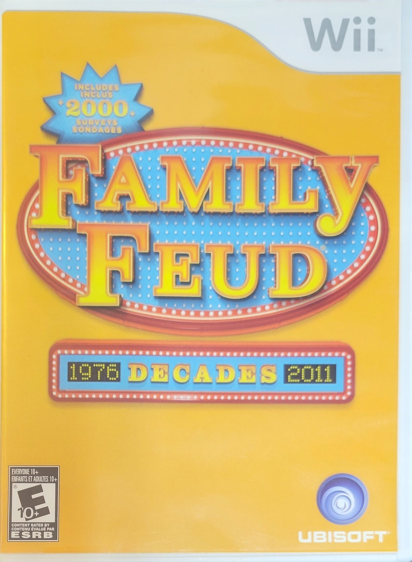 Family Feud Decades – Nintendo Wii CIB – RE-SEALED + Like New