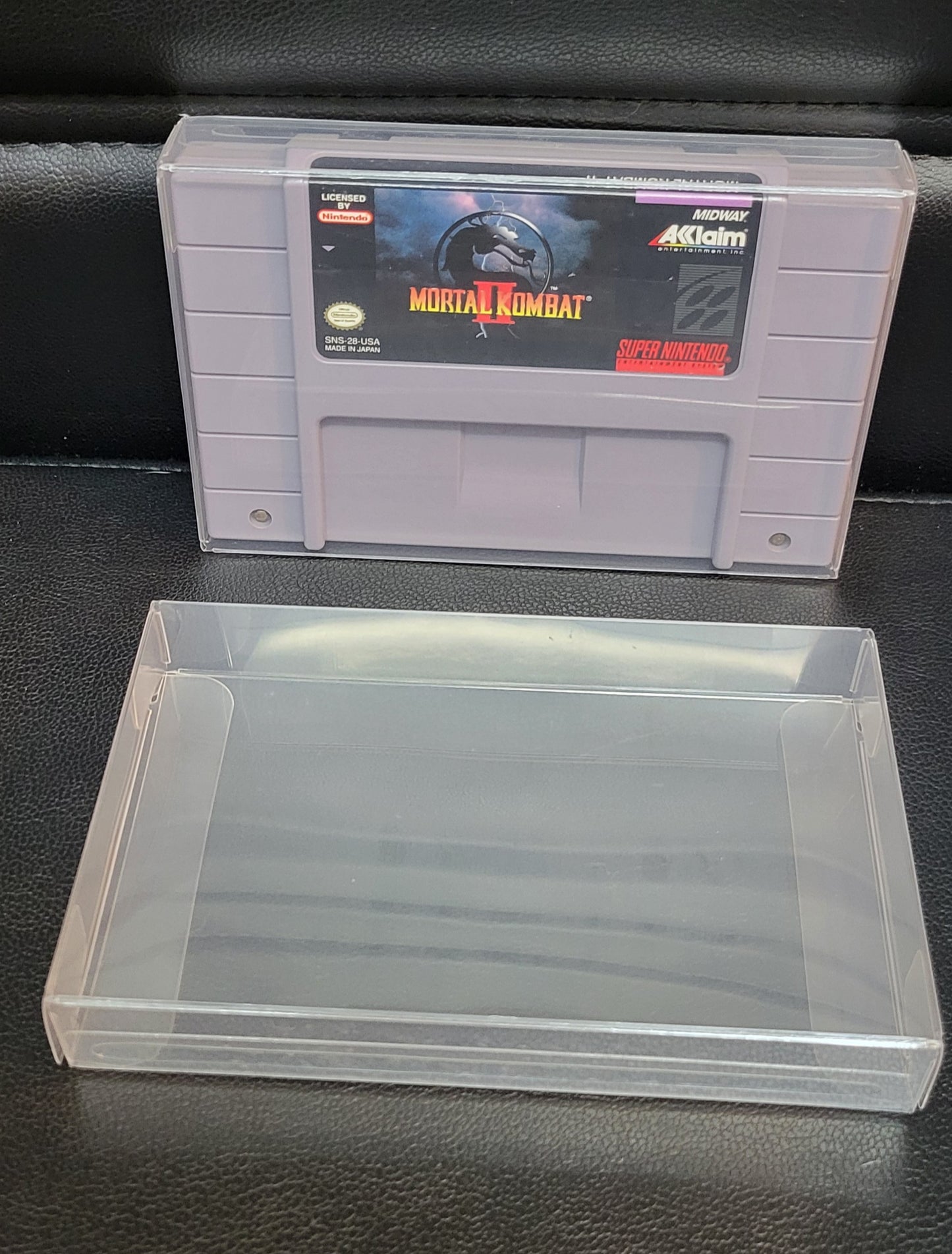 1993 Mortal Kombat 2 SNES Authentic Cartridge (Super Nintendo Entertainment System) Classic Arcade Game Great Original Condition Immaculate