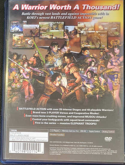 Dynasty Warriors 3 - Sony PlayStation 2 PS2 Pre-Owned Tested & Working Great Shape!