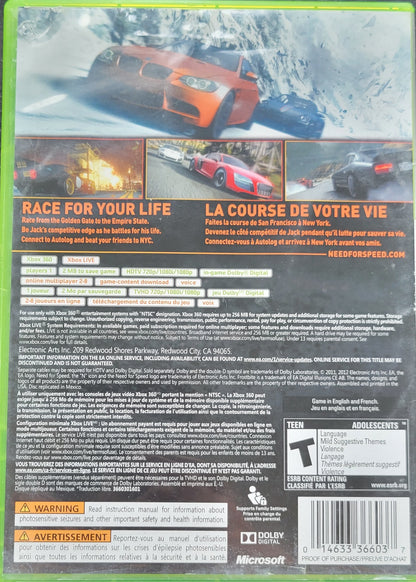 Need For Speed: The Run - Platinum Hits - Microsoft XBOX 360 - CIB Pre-Owned Great Shape Tested & Working