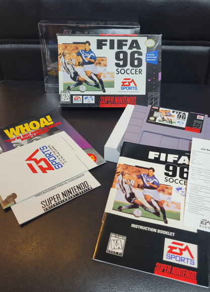 FIFA 96' SOCCER (SNES) - Super Nintendo Ent. 1996 IMMACULATE Condition - (REAL CIB)