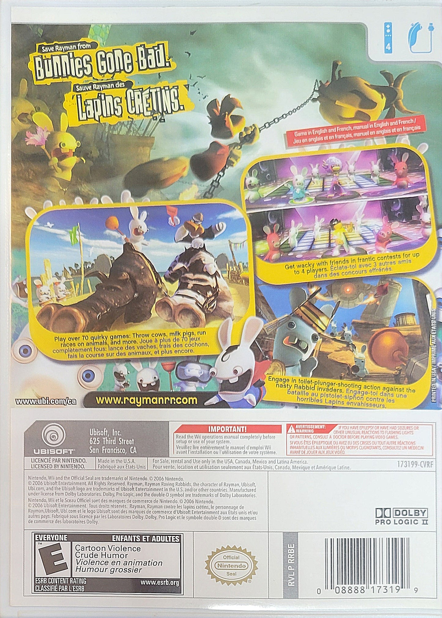 Rayman: Raving Rabbids – Nintendo Wii CIB – RE-SEALED + Like New