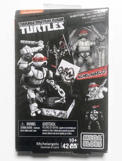 4 Piece Set TMNT Teenage Mutant Ninja Turtles 15 cm Mega Block Collection Classic TV Figures Sealed Box Plastic Action Figure A+