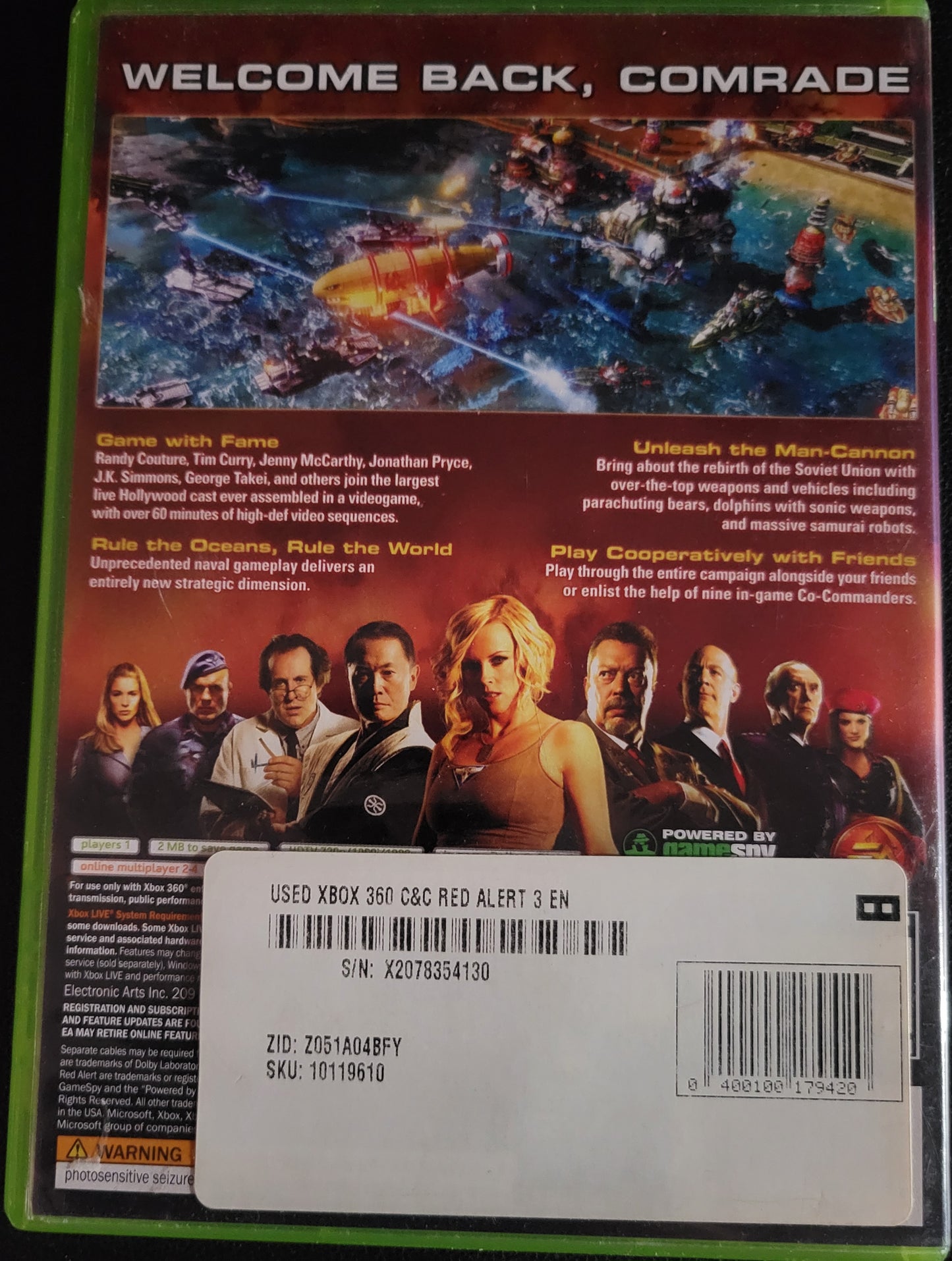 COMMAND & CONQUER: Red Alert 3 - Microsoft XBOX 360 - CIB Pre-Owned Great Shape Tested & Working