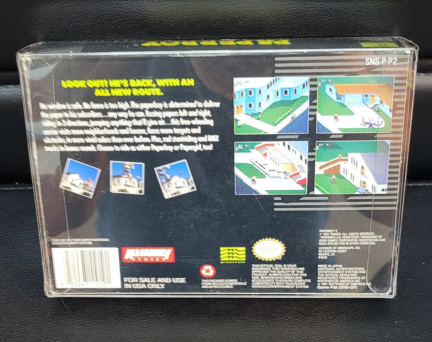 Authentic 1991 PAPERBOY 2 SNES Cartridge (Super Nintendo Ent. System) CIB Complete In Box + Instructions Immaculate Condition Original Owner