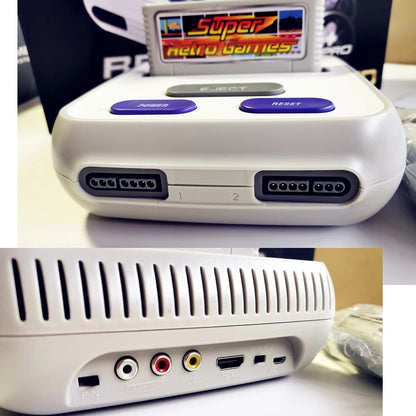 2023 Retro Road Super Nintendo Replacement Console Play Original Ntsc Or Pal Game Cartridges Neat & Compact + 2 Controller Bundle