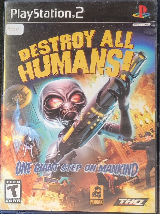Destroy All Humans - Sony PlayStation 2 PS2 Pre-Owned Tested & Working MINTY!