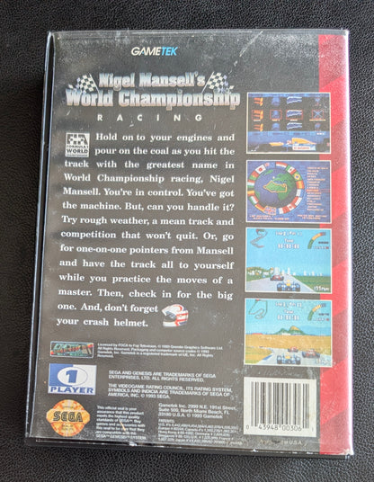 Nigel Mansell's Championship Racing - Boxed (Sega Genesis) | 1993 | Racing / Driving