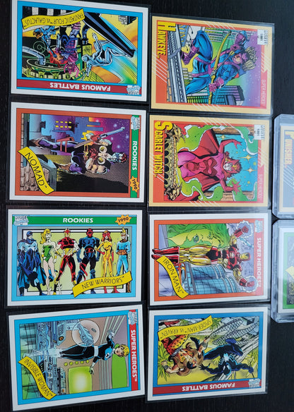 Rare 1991 Marvel Set Punisher + Hulk Special Second Appearance Marvel Super Heros Ever On Cards! 10 Authentic Pieces A++