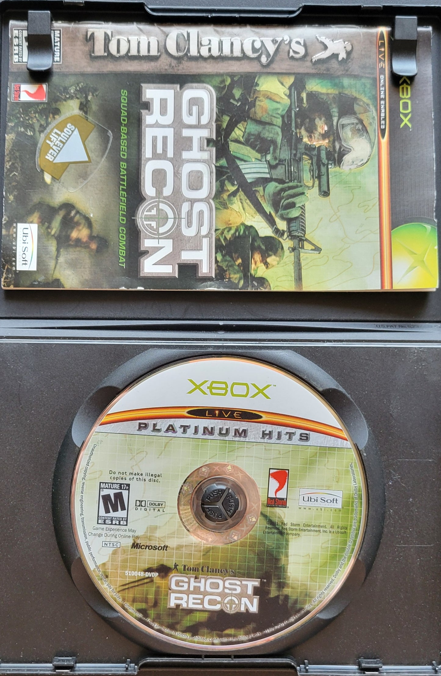 Tom Clancy's Ghost Recon Platinum Hits Edition Microsoft XBOX - CIB Pre-Owned Great Shape tested & Working