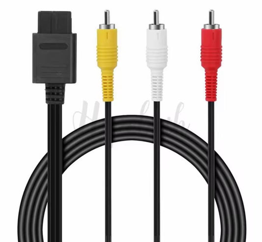 Nintendo SNES N64 GameCube AV Cable (Aftermarket) | 3-Prong Composite Cable | Replacement