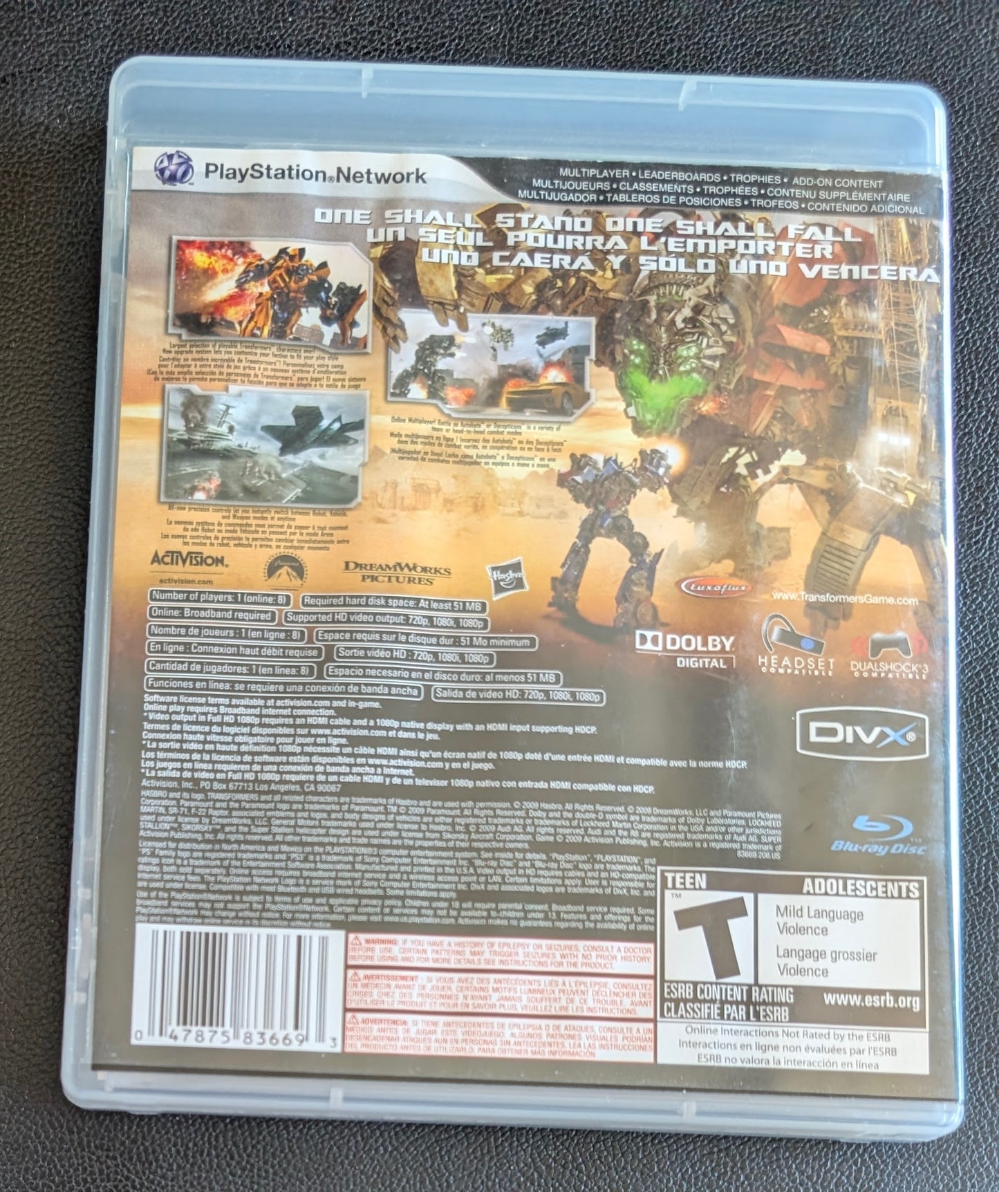 Transformers: Revenge of the Fallen (2009) - CIB PlayStation 3 (PS3) | RE-Sealed