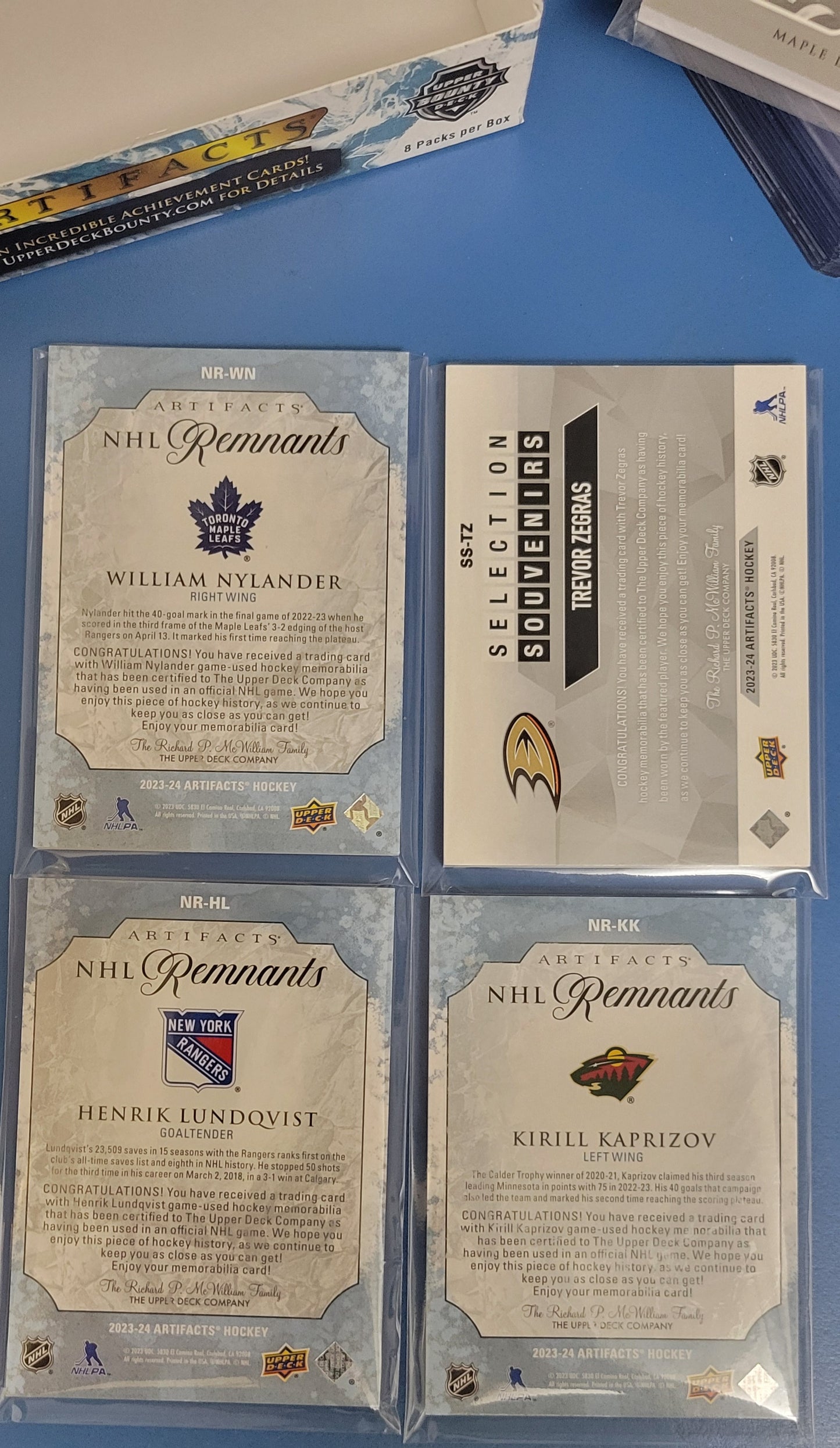 2023 24 Lot Of 4 #'D Artifacts PATCH INSERTS MINT Soft + Top Loaders Included