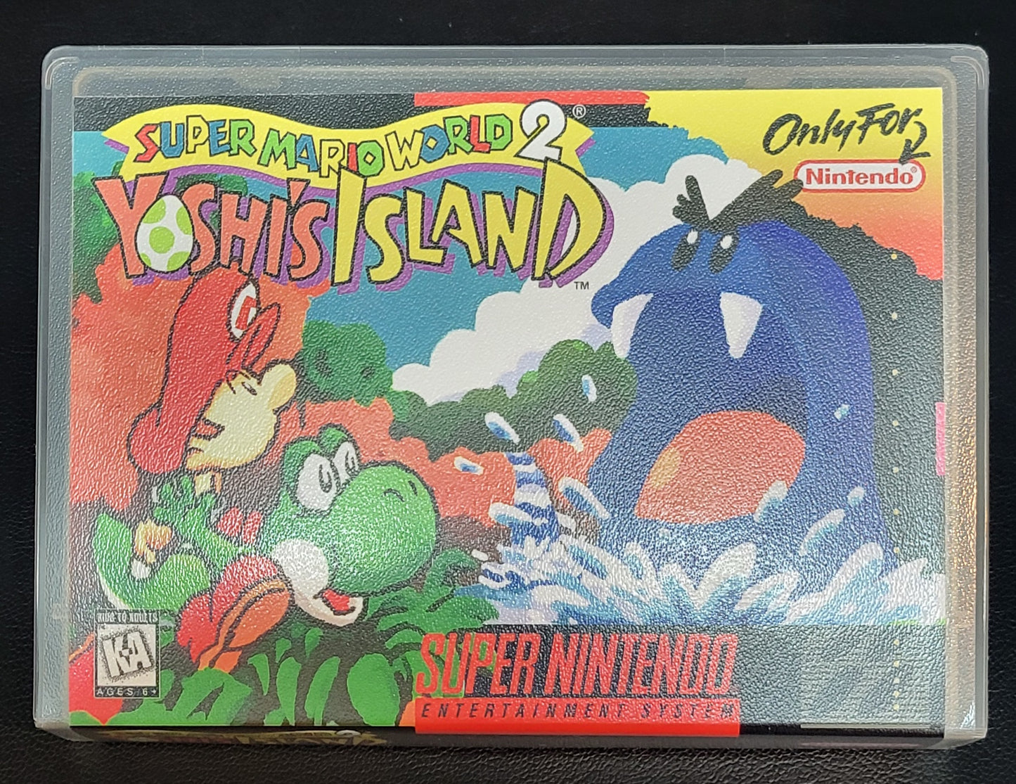 CIB SMW 2: YOSHI'S ISLAND SNES RARE Video Store Box!!! (Super Nintendo Entertainment System) Classic Arcade Game Great Original Condition Immaculate