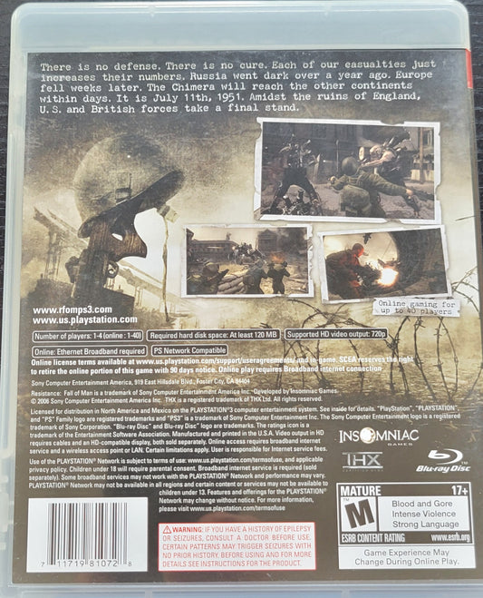 Resistance: Fall Of Man - 2013 Sony PlayStation 3 PS3 RE-Sealed