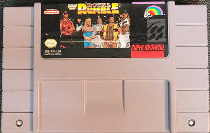 1992 WWF Royal Rumble Wrestling SNES Authentic Cartridge (Super Nintendo Entertainment System) Classic Arcade Game Great Original Condition Plus Protector