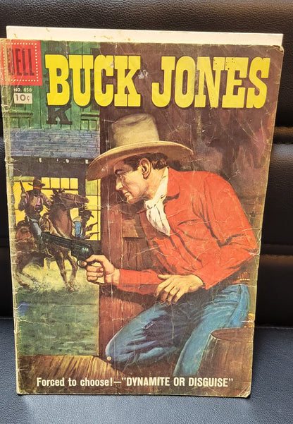 VERY RARE PIECE SIGNED + Message!!! Golden Era BUCK JONES Classic Western Comic Book Pre - Owned Condition Smoke Free Home