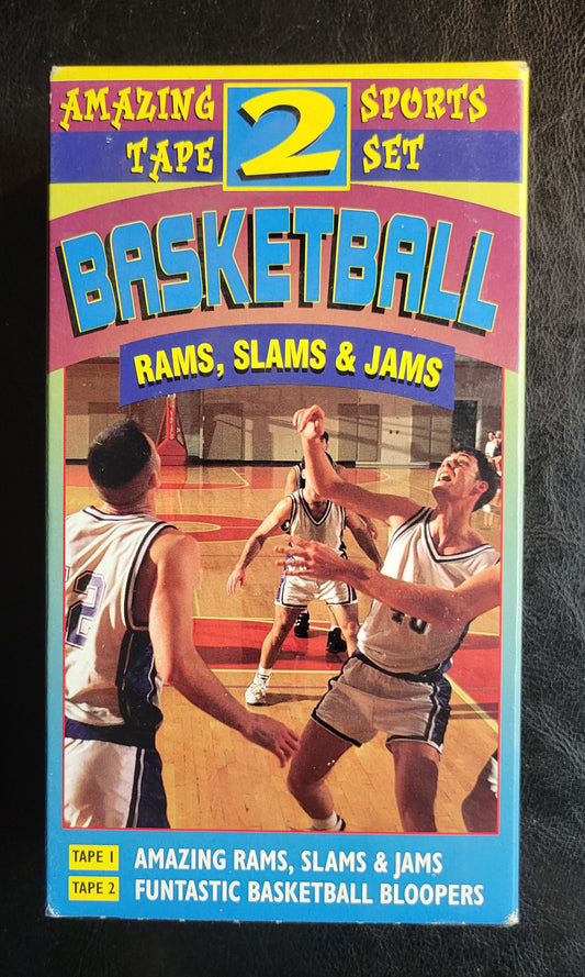 BASKETBALL: Rams, Slams & Jams 1990's Lot Of 2 VHS Tape + Box