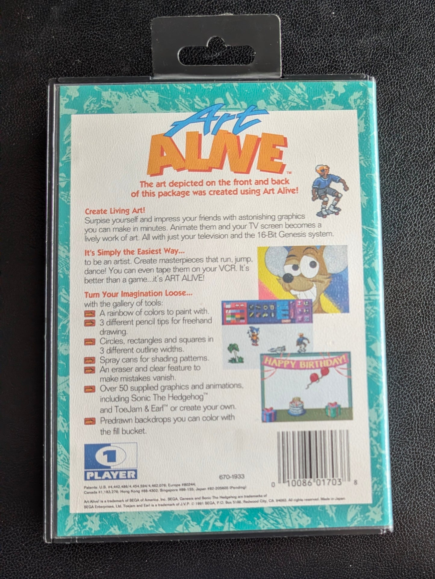 Art Alive - Boxed CIB (Sega Genesis) | 1991 | Educational / Creativity