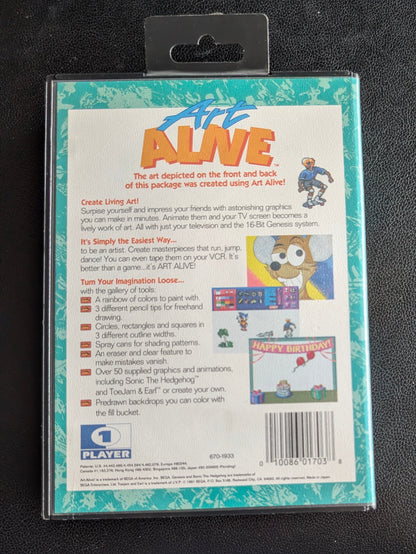 Art Alive - Boxed CIB (Sega Genesis) | 1991 | Educational / Creativity