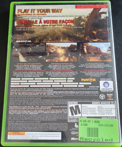 FARCRY 2 - Microsoft XBOX 360 - CIB MINT Pre-Owned Great Shape Tested & Working