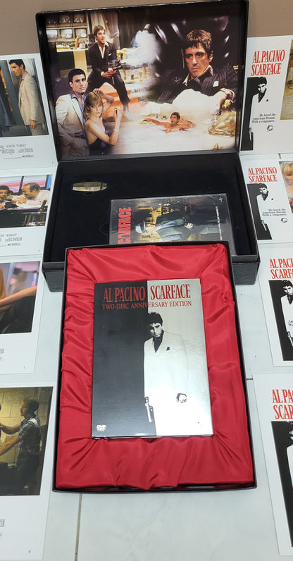 Al Pacino SCARFACE ANNIVERSARY EDITION BOXED SET COMPLETE!!! Includes 8 Original Posters + Alloy Money Clip + 2 DVD