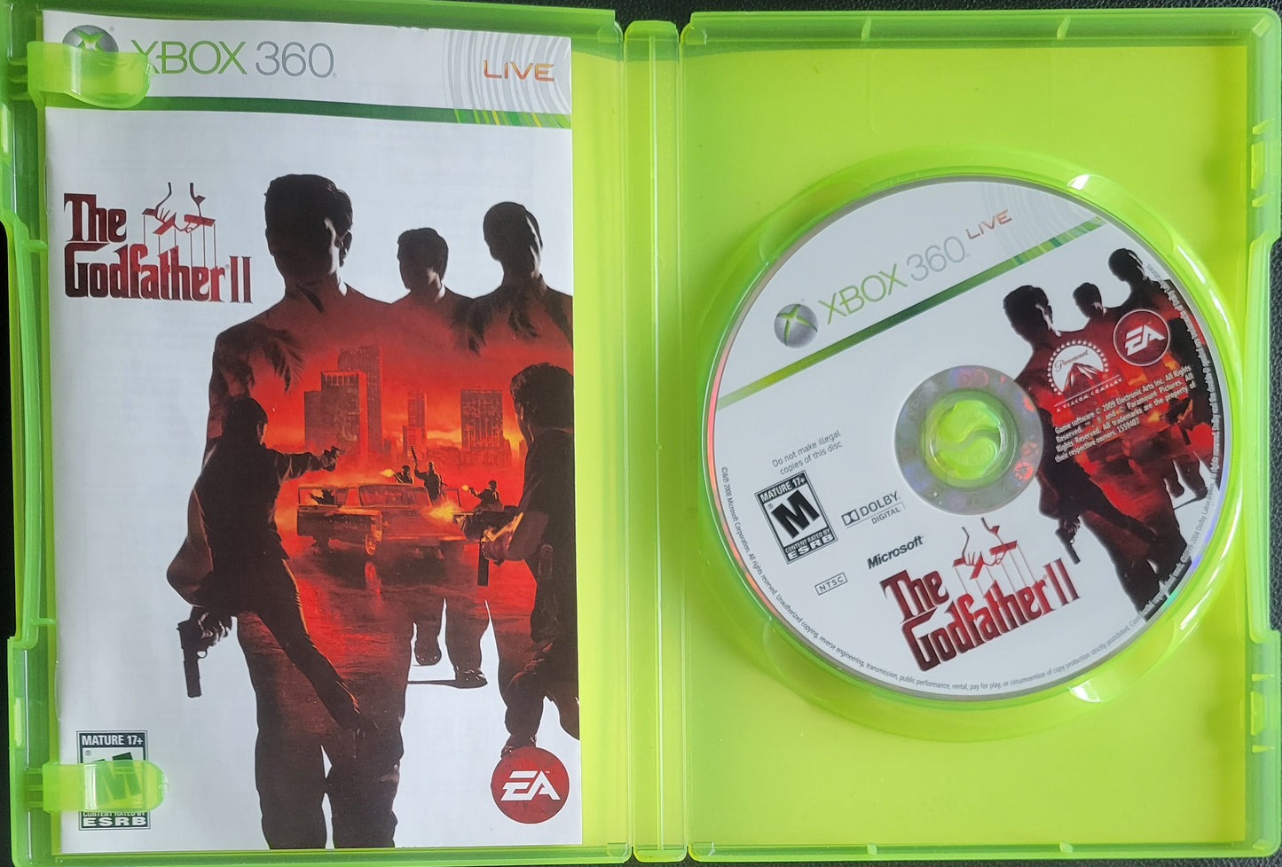 The Godfather 2 - (CIB) - Microsoft XBOX 360 - Pre-Owned Like New CLEAN DISC