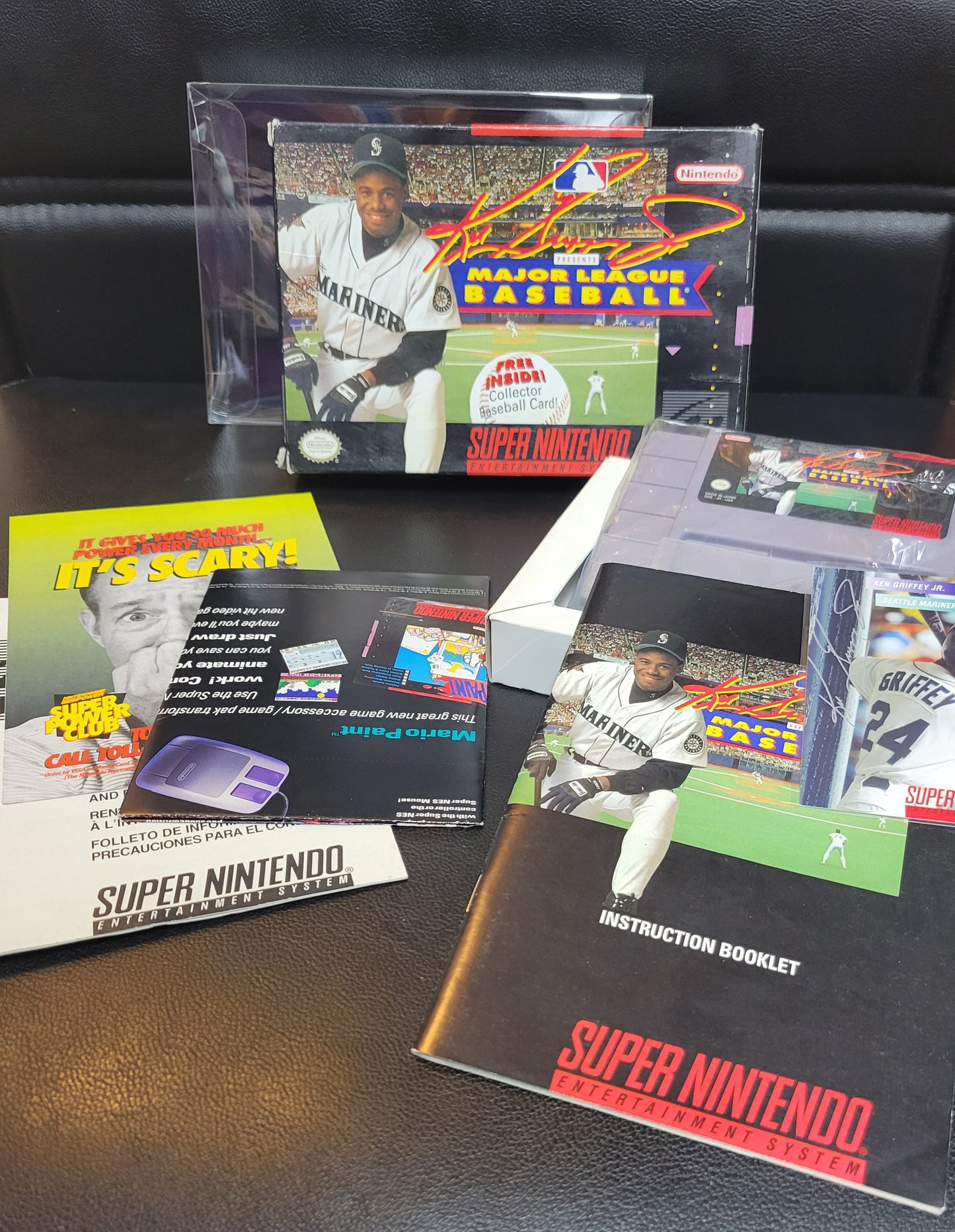 Ken Griffy Jr's Major League Baseball (SNES) - Super Nintendo Ent. 1994 IMMACULATE Condition - FACTORY PLASTIC (REAL CIB)