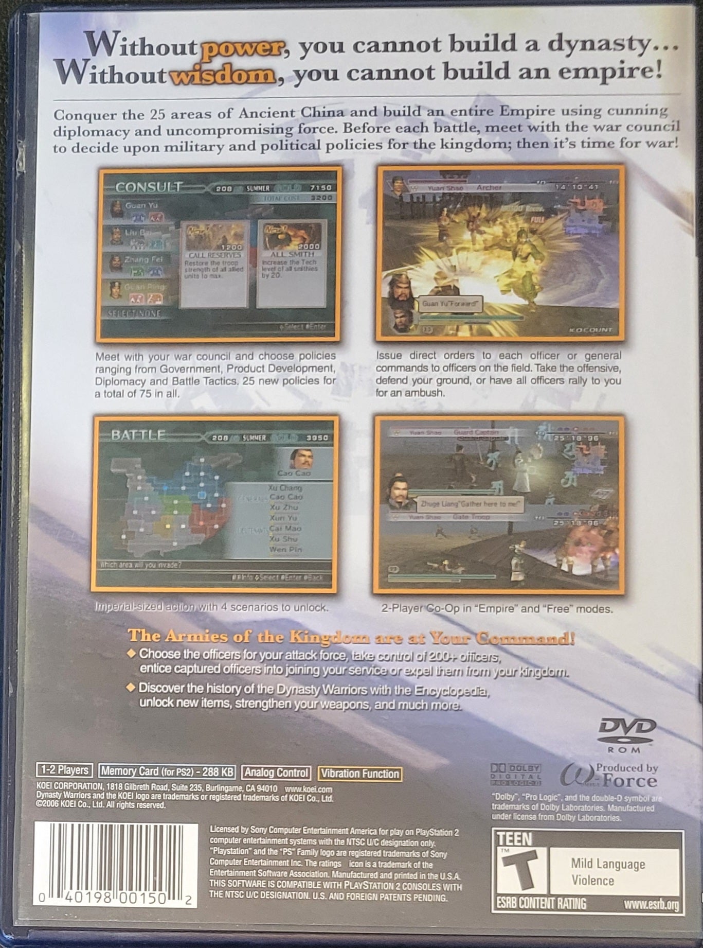 Dynasty Warriors 5: Empires - Sony PlayStation 2 PS2 (CIB) Pre-Owned Tested & Working Great Shape!