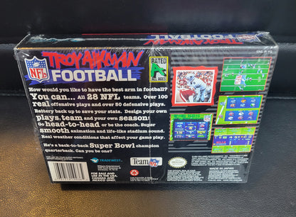 Troy Aikman NFL Football 1994 (SNES) - PRISTINE Condition FACTORY PLASTIC - (CIB)