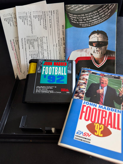 John Madden Football ’92 - Boxed CIB (Sega Genesis) | 1991 | Sports / Football