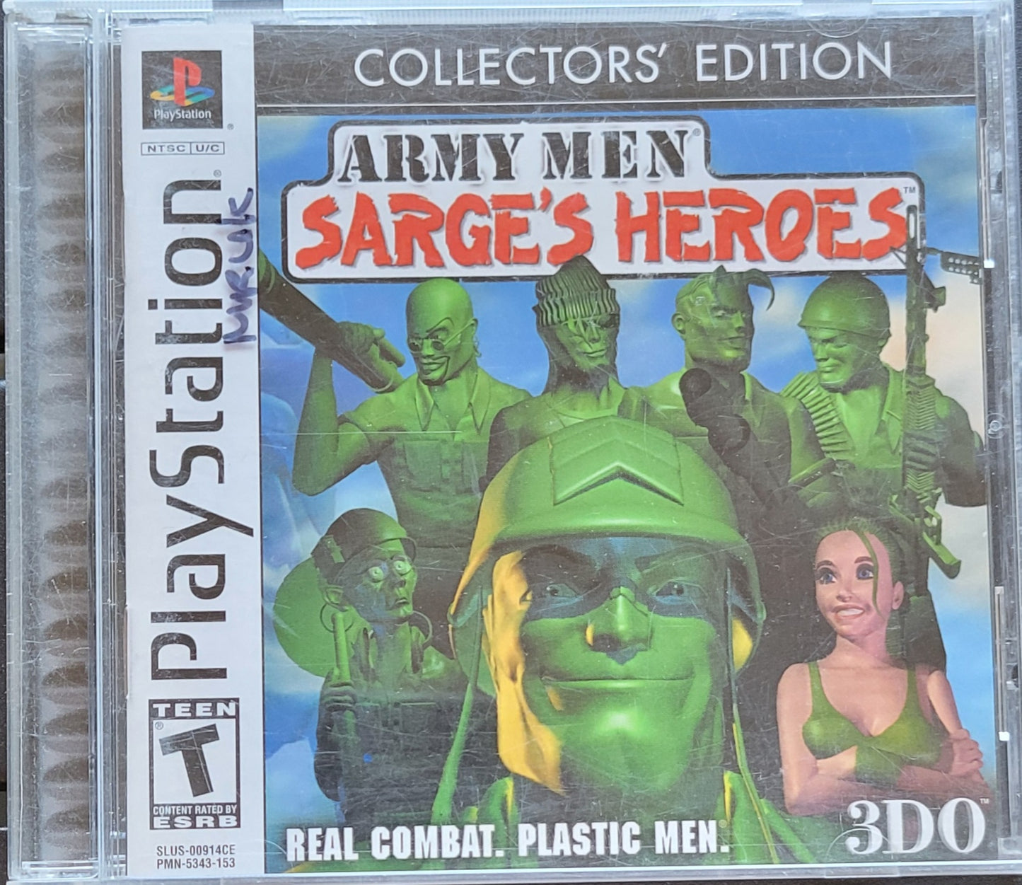 Authentic Army Men: Sarge's Hero's COLLECTOR'S EDITION - Sony PlayStation 1 PS1 Complete in Box (CIB) - Great Condition