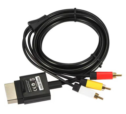 Xbox 360 AV Cable (Aftermarket) | Black or Gray | Replacement Audio Video Cable