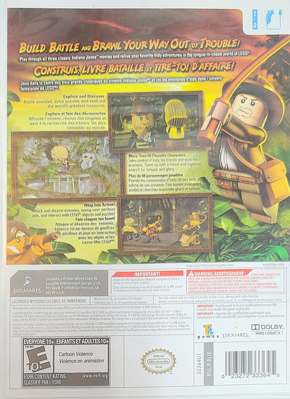 Lego Indiana Jones: The Original Adventures – Nintendo Wii CIB – RE-SEALED + Like New